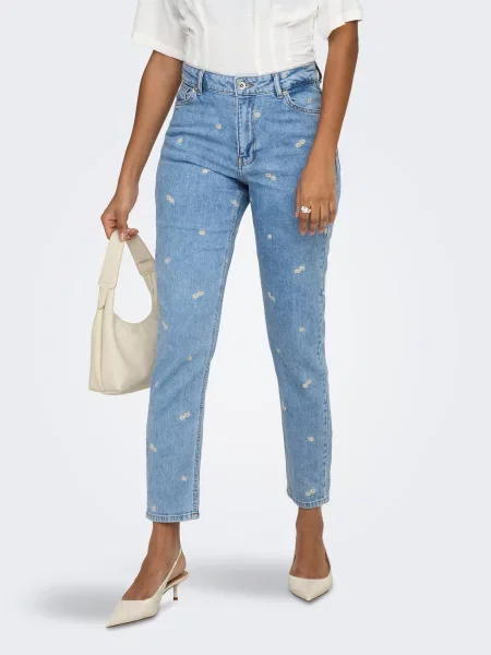 ONLY Jeans ONLJAGGER albastru denim / galben alb