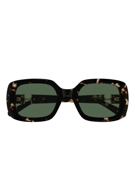 Ochelari de soare Chloé Eyewear cu imprimeu geometric maro