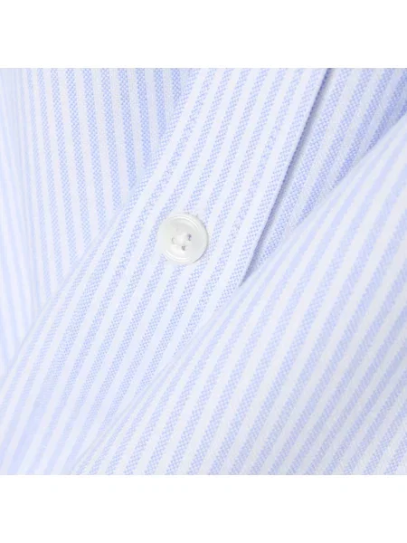 Lacoste Koszula Oxford W Paski Regular Fit niebieski