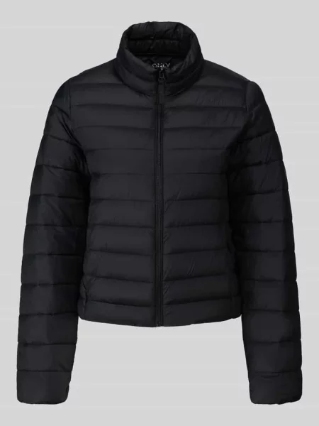 Kurtka pikowana o kroju regular fit ze stójką model TAHIA' Only czarna