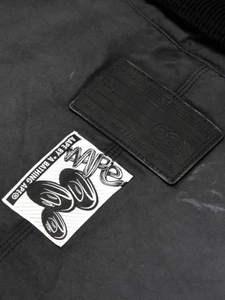 Geacă Aape By A Bathing Ape de catifea cord negru