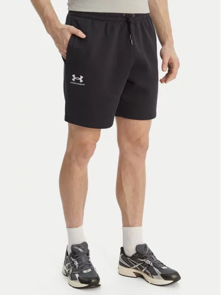 Fleece σορτς Under Armour μαύρο