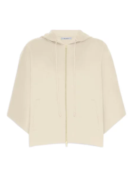 Bluza z kapturem Max Mara z kapturem beżowa