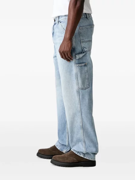Blugi Carhartt Wip cu autograf albastru