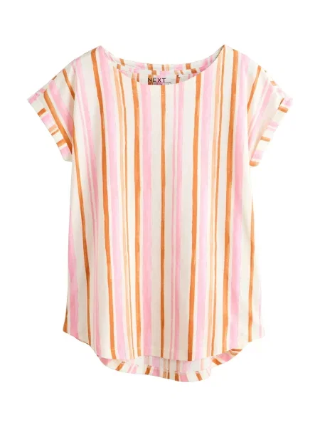 Next Tricou crem / portocaliu roz