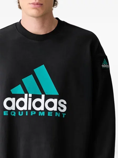 Hanorac Adidas cu dungi cu imagine plasă negru