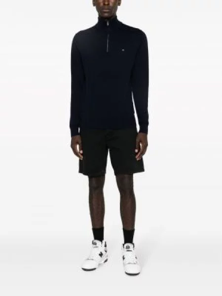 Haftowany sweter Tommy Hilfiger niebieski