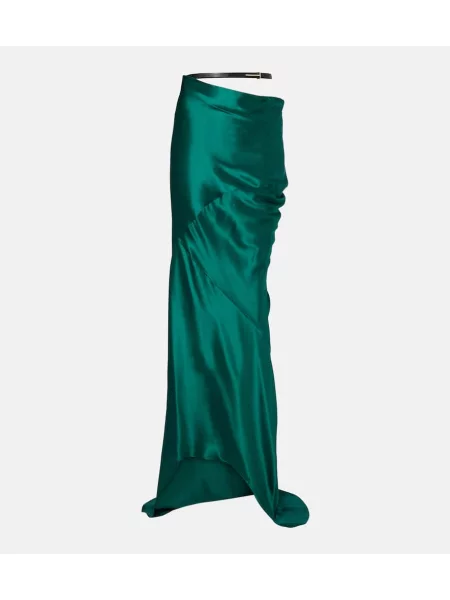 Fusta maxi Tom Ford din satin verde
