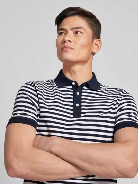 Koszulka polo o kroju slim fit z wyhaftowanym logo Tommy Hilfiger
