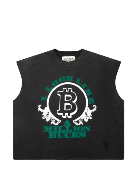 Vestă Satoshi Nakamoto cu imagine negru