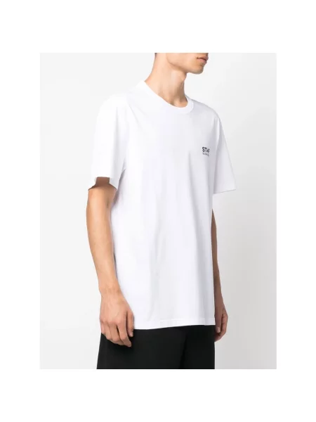 Krótka koszulka Golden Goose z dżerseju casual biała