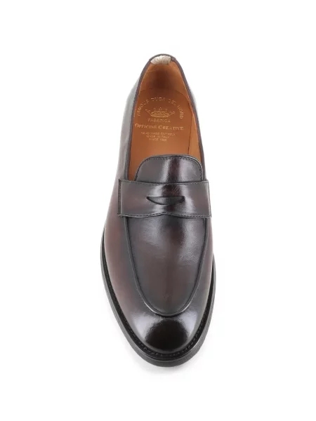 Pantofi loafer Officine Creative din piele maro