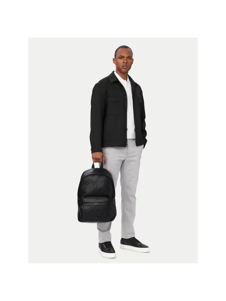 Calvin Klein Rucsac Emblem Aop Deboss Round Backpack negru