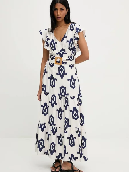 Сукня Answear Lab maxi розкльошена синій