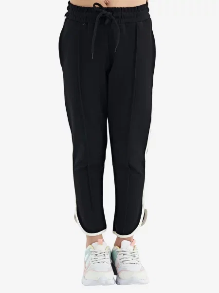 Tommy Life Hlače TOMMY Sweatpants mit Baumwollmischung' crna