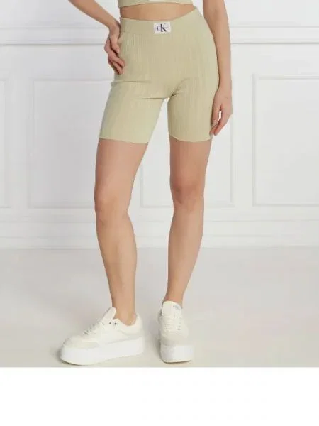 CALVIN KLEIN JEANS pantaloni scurți biker bej