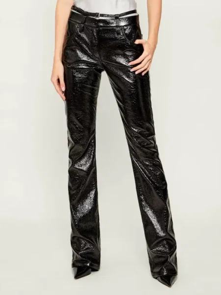 Pinko Pantaloni cu cordon ROCIO | flare fit negru