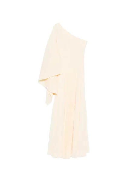 Rochie maxi Solace London cu un umăr gol galben