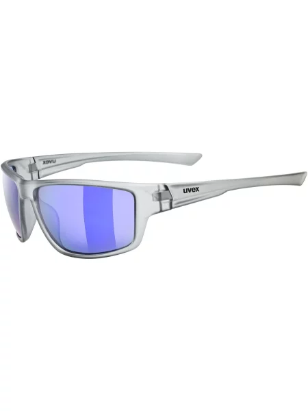 Okulary przeciwsłoneczne UVEX Sportstyle smoke matt/mirror blue białe