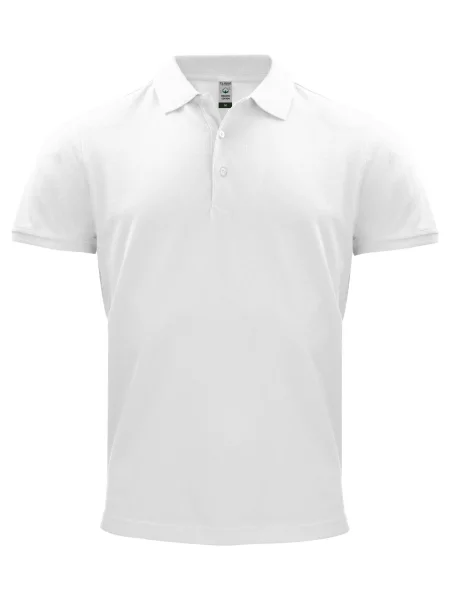 Clique Classic OC Polo z bawełny organicznej – white biały