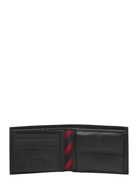 TOMMY HILFIGER Portofel JOHNSON TRIFOLD' negru