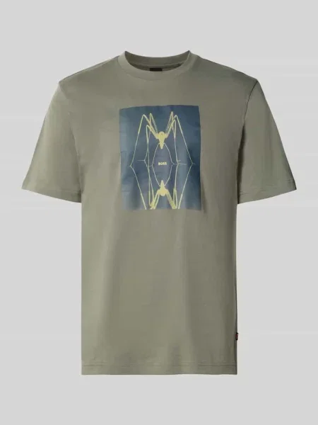 T-shirt o kroju regular fit z czystej bawełny Model TE_CREATURE' Boss Orange zielona