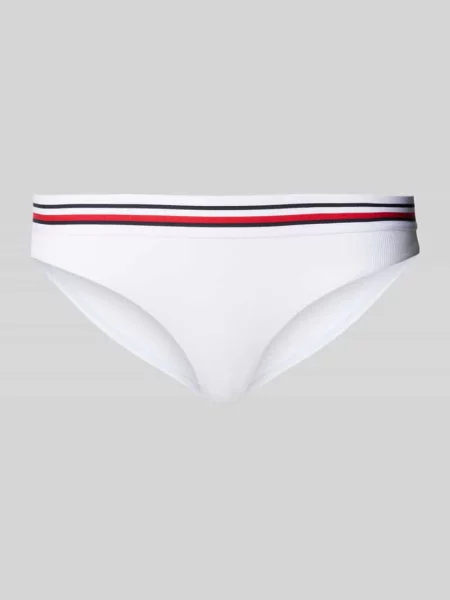 Figi bikini z taśmami z logo Tommy Hilfiger białe