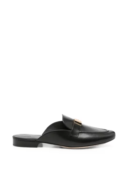 Papuci tip mules Tory Burch cu autograf negru