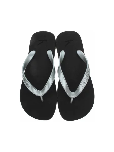 Žabky Calvin Klein Beach Sandal Monologo Tpu black/silver černé