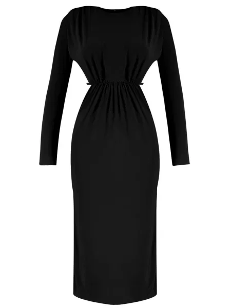 Decupat rochie de seară Trendyol eleganta negru