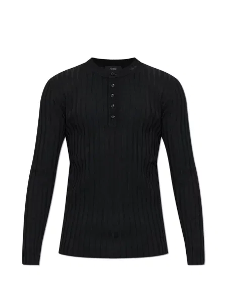 Hanorac Amiri cu guler henley negru