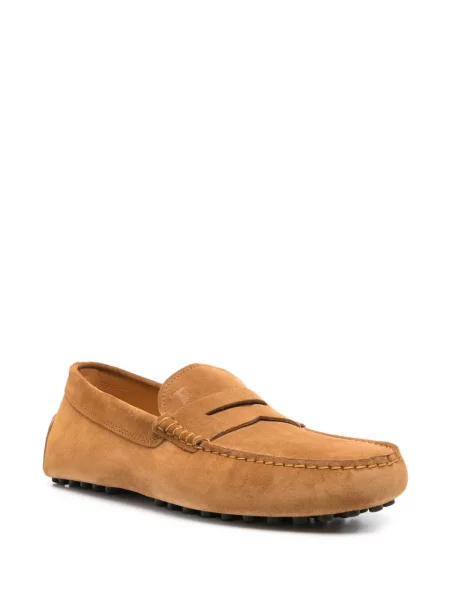 Pantofi loafer Tod's din piele de căprioară maro
