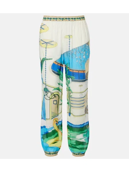 Pantaloni Tory Burch cu imagine conici