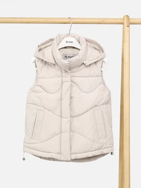 Дитячий Утеплений жилет YUKI молочний