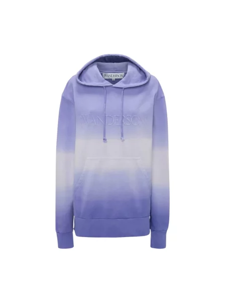 Bluza z kapturem Jw Anderson gradientowa fioletowa