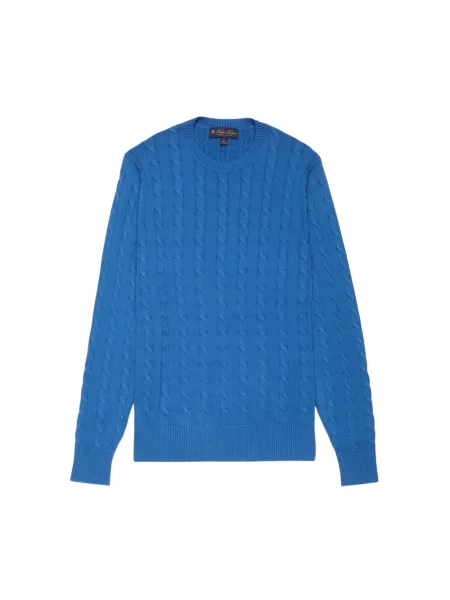 Sweter Brooks Brothers z nadrukiem niebieski