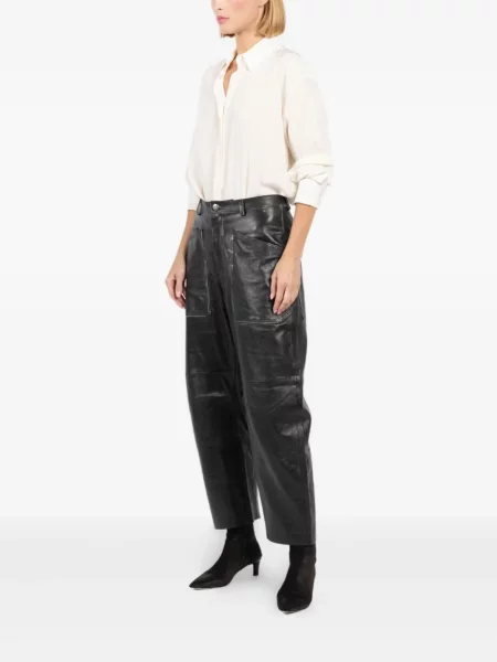 Pantaloni Giorgio Brato din piele negru