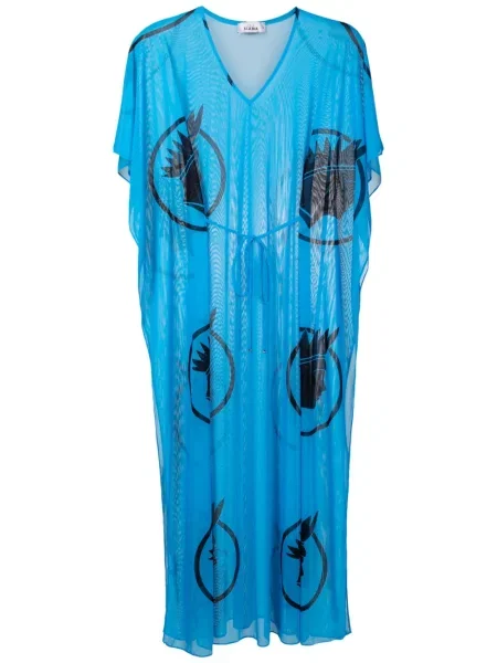 Rochie Amir Slama transparente de costum albastru