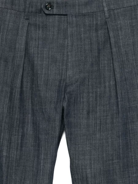 Pantaloni Berwich plisate albastru