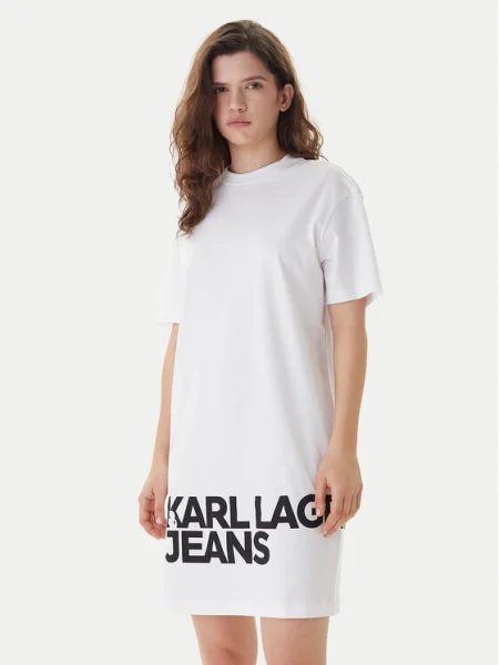 Karl Lagerfeld Jeans Rochie de zi alb