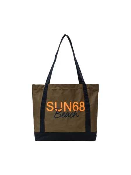 Lniana torebka Sun68 zielona