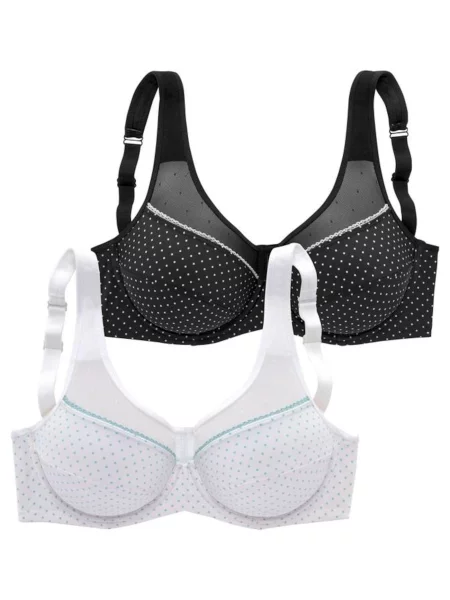 PETITE FLEUR Sutien / negru alb