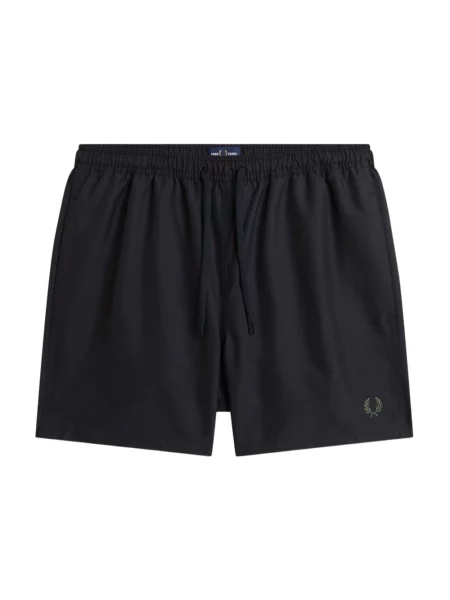 Fred Perry Szorty Kąpielowe schwarz czarne