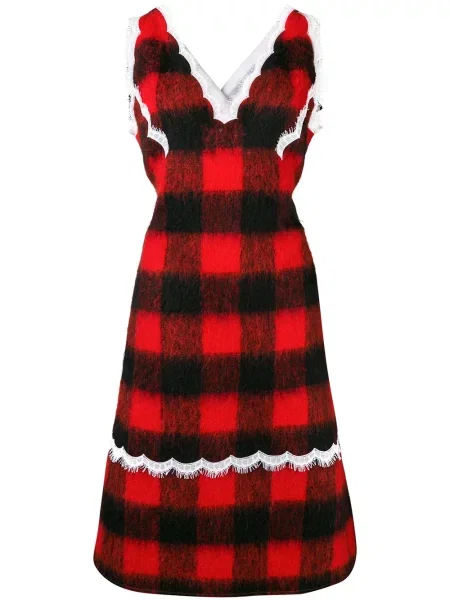 Odgovarati haljina Calvin Klein karirana crna