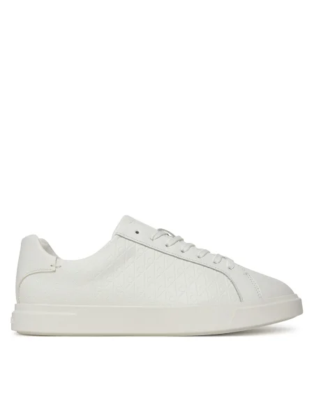 Calvin Klein Сникърси Low Pro Cups Lace Up Lth Aop бял