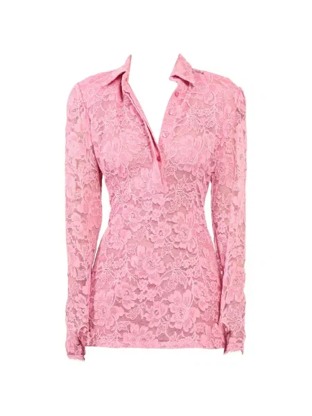 Lung rochie Rowen Rose din dantelă roz