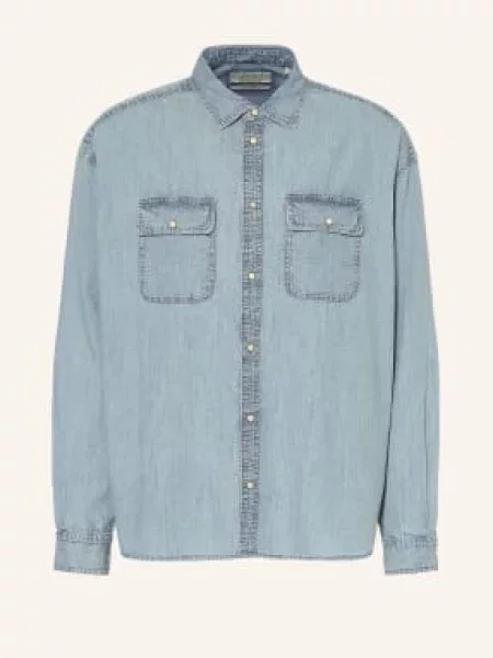 Allsaints Džínová Košile Gribbs Comfort Fit tmavě modrá