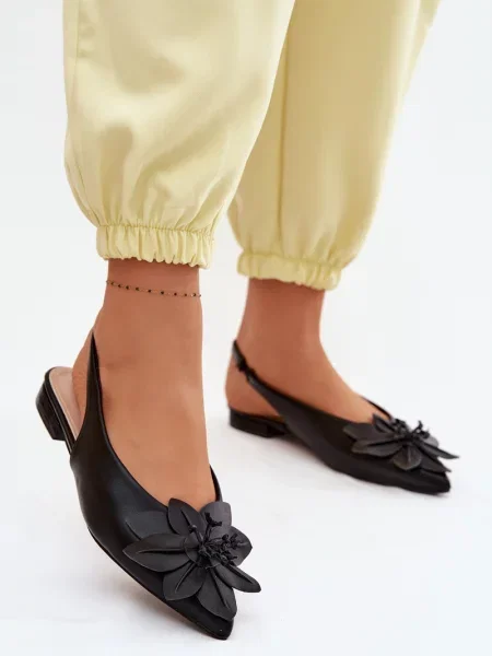 Sandale Boto cu model floral negru