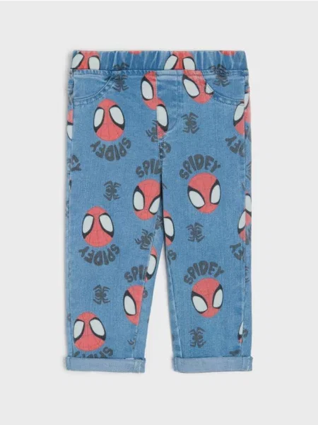 Sinsay Dívčí jeans kalhoty Spidey & His Amazing Friends námořnická modrá