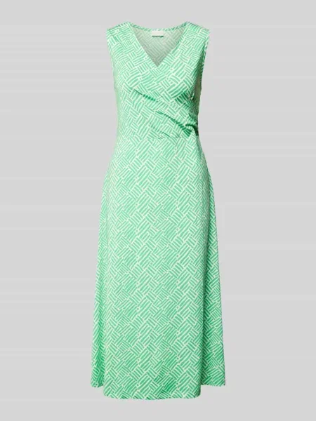 Sukienka midi ze wzorem na całej powierzchni Milano Italy